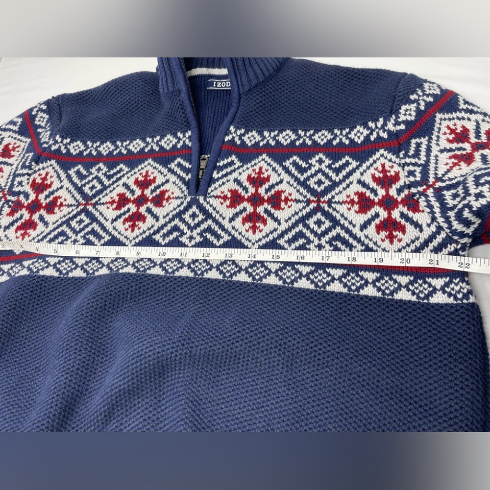 Men’s IZOD Blue Sweater - Picture 6 of 8